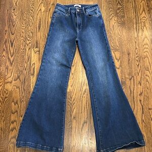 JBD Women's Blue Flared Jeans